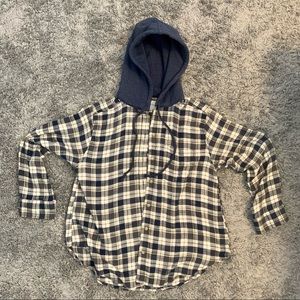 American Eagle Flannel Hoodie
